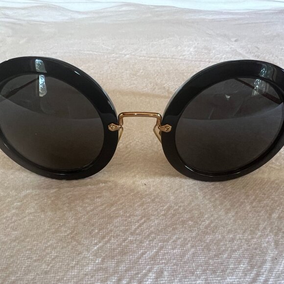 MIU MIU 49 MM ROUND RETRO SUNGLASSES - Picture 2 of 7
